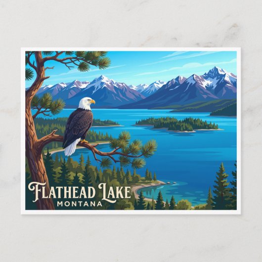 Flathead Lake Polson VS Briefkaart (Voorkant)