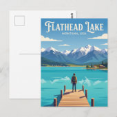 Flathead Lake USA Briefkaart (Voorkant / Achterkant)