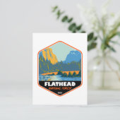 Flathead National Forest Montana  Emblem Briefkaart (Staand voorkant)
