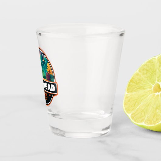 Flathead National Forest Montana Emblem Shot Glas (Rechts)