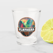 Flathead National Forest Montana Emblem Shot Glas (Voorkant)