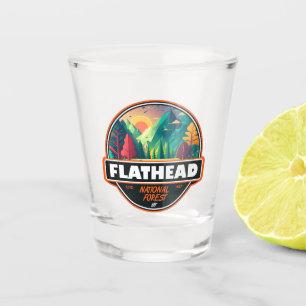 Flathead National Forest Montana Emblem Shot Glas