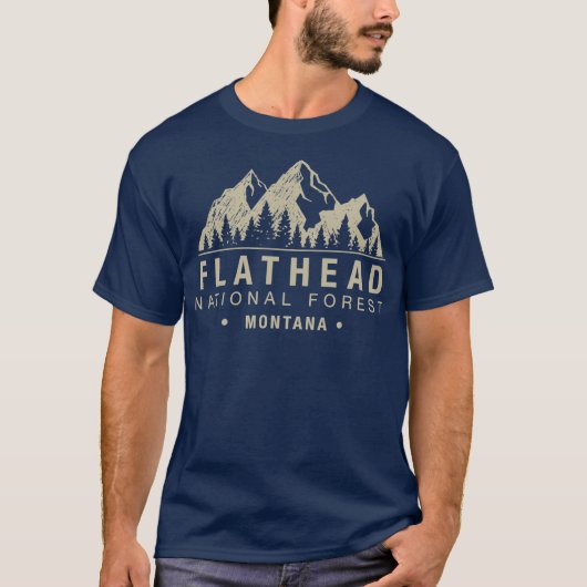 Flathead National Forest Montana T-shirt (Voorkant)