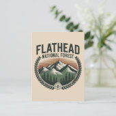 Flathead National Forest Montana Wilderness Feestdagenkaart (Staand voorkant)
