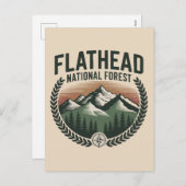 Flathead National Forest Montana Wilderness Feestdagenkaart (Voorkant / Achterkant)