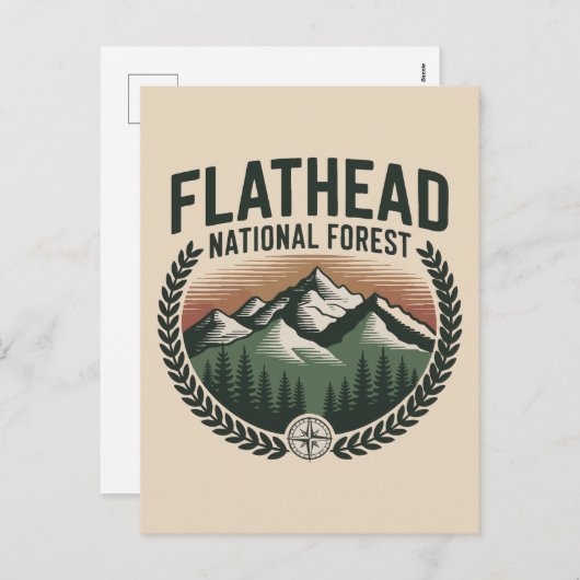 Flathead National Forest Montana Wilderness Feestdagenkaart (Voorkant / Achterkant)