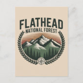 Flathead National Forest Montana Wilderness Feestdagenkaart (Voorkant)
