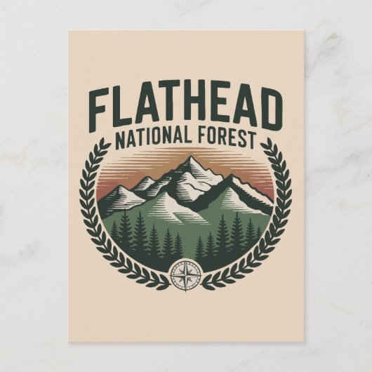 Flathead National Forest Montana Wilderness Feestdagenkaart (Voorkant)