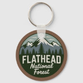 Flathead National Forest Schitterend Berglandschap Sleutelhanger (Achterkant)