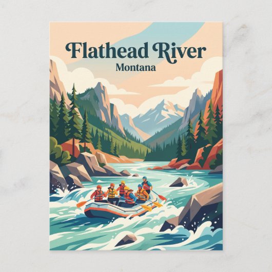 Flathead River Montana, VS Briefkaart (Voorkant)