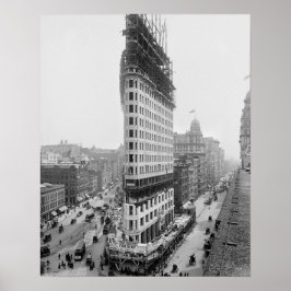 Flatiron Building, 1902. Antieke foto Poster