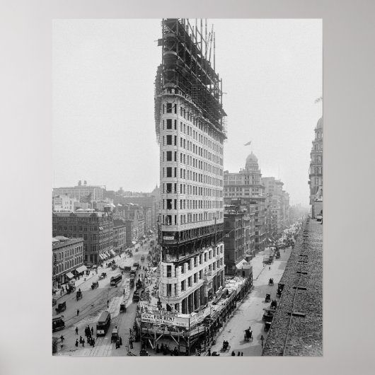 Flatiron Building, 1902. Antieke foto Poster (Voorkant)