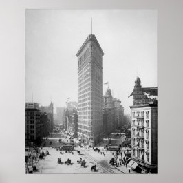 Flatiron Building, 1905. Oude New York Foto Poster