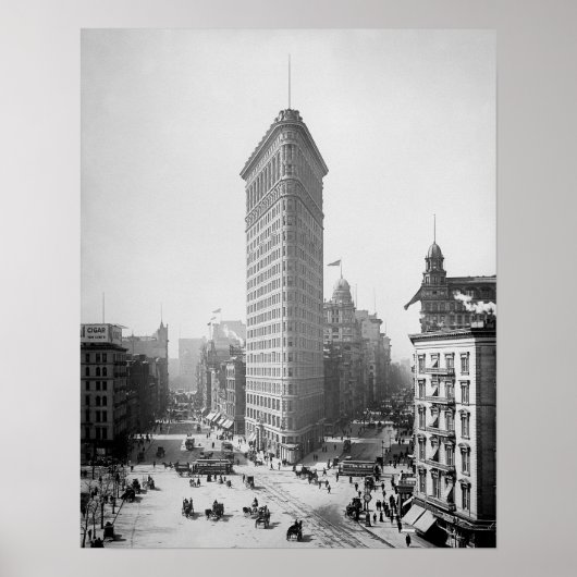 Flatiron Building, 1905. Oude New York Foto Poster (Voorkant)
