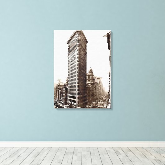 Flatiron Building 1910 Canvas Afdruk (Insitu (Houten vloer))