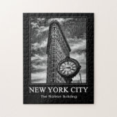 Flatiron Building and Clock in Black and White 1C Legpuzzel (Verticaal)