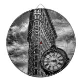 Flatiron Building and Clock in Black and White Dartbord (Voorkant)
