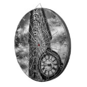 Flatiron Building and Clock in Black and White Dartbord (Voorkant Rechts)