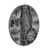 Flatiron Building and Clock in Black and White Dartbord (Voorkant Links)