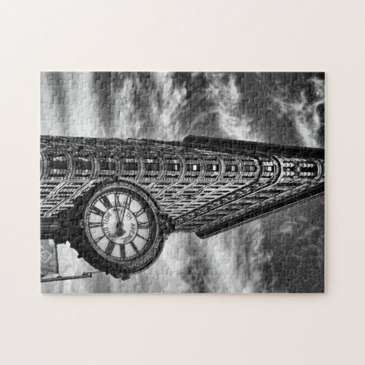 Flatiron Building and Clock in Black and White Legpuzzel (Horizontaal)