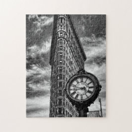Flatiron Building and Clock in Black and White Legpuzzel