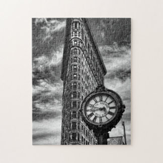 Flatiron Building and Clock in Black and White Legpuzzel