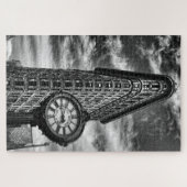 Flatiron Building and Clock in Black and White Legpuzzel (Horizontaal)