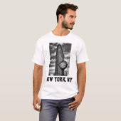 Flatiron Building and Clock in Black and White T-shirt (Voorkant volledig)