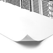 Flatiron Building Black & White Minimalist Poster (Hoek)