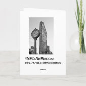 Flatiron Building en klok in zwart-wit 2 Kaart (Achterkant)