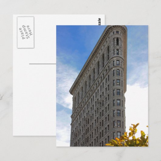 Flatiron Building Foto van NYC Briefkaart (Voorkant / Achterkant)