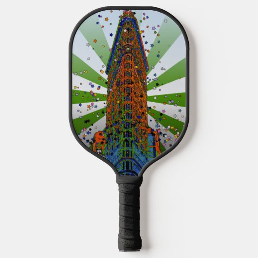 Flatiron Building - Green & White Rays Pickleball Paddle (Voorkant)