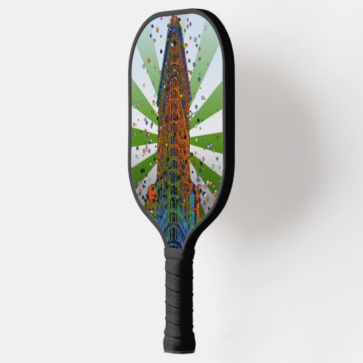 Flatiron Building - Green & White Rays Pickleball Paddle (Links)