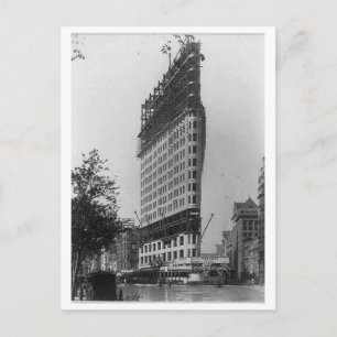 Flatiron Building in aanbouw, New York City Briefkaart