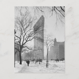 Flatiron Building in de winter, 1902 Briefkaart