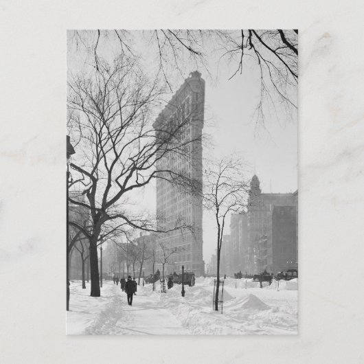 Flatiron Building in de winter, 1902 Briefkaart (Voorkant)