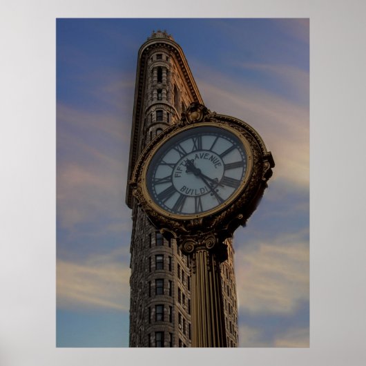 Flatiron Building in New York City Poster (Voorkant)