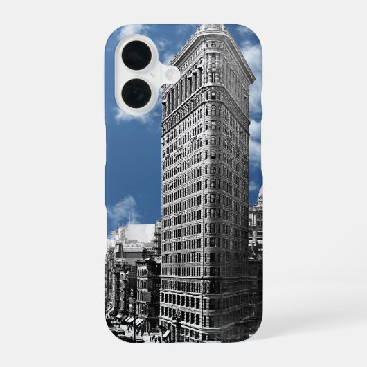 Flatiron Building Manhattan 1910 iPhone 16 Hoesje (Achterkant)