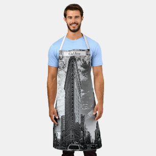 Flatiron Building met wolken Zwart en Wit Schort