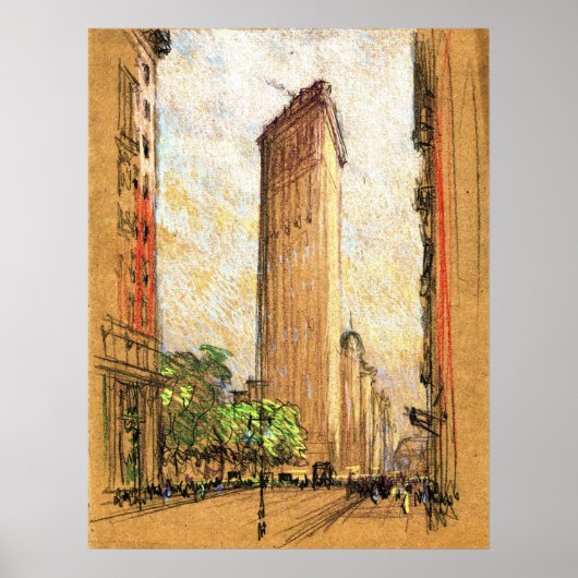 Flatiron Building New York City 1904 Poster (Voorkant)