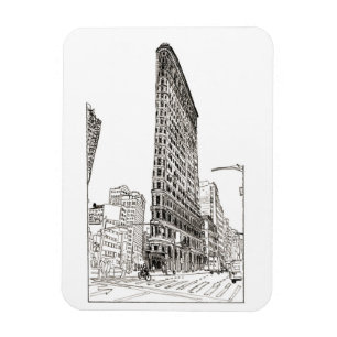 Flatiron Building New York City Illustration Magneet