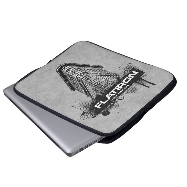 Flatiron Building New York City-laptophoes Laptop Sleeve (Voorkant onderkant)