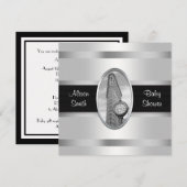 Flatiron Building Nodig White Silver BW Baby Show  Kaart (Voorkant / Achterkant)