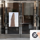 Flatiron building postcard raamsticker (Kantoordeur)