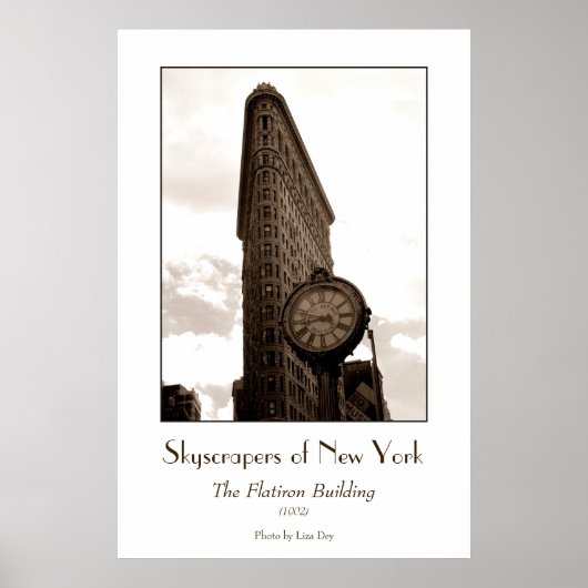 Flatiron Building Poster (sepia) (Voorkant)