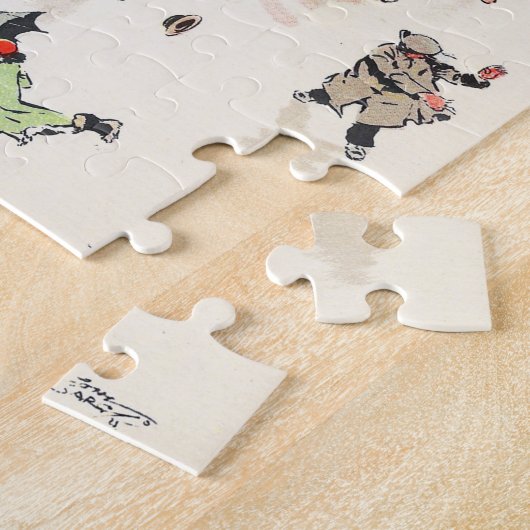 Flatiron building street scène New York Tony Sarg Legpuzzel (Zijkant)