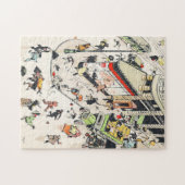 Flatiron building street scène New York Tony Sarg Legpuzzel (Horizontaal)