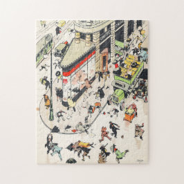 Flatiron building street scène New York Tony Sarg Legpuzzel