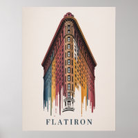 Flatiron Building verf-druppel stijl