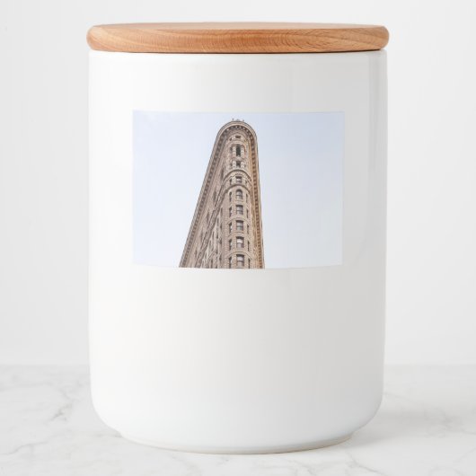 Flatiron Building Voedselcontainer Etiket (Voorkant)